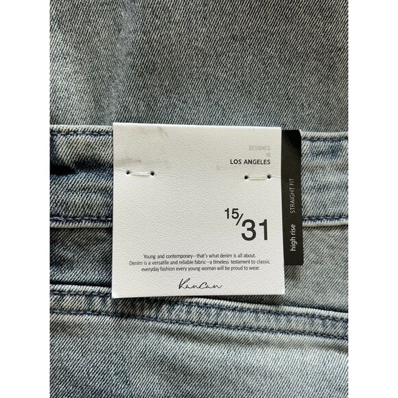 KanCan Morgana High Rise Straight Fit Leg Jeans in Light Wash - Sz 15/31 - NWT - Picture 5 of 7